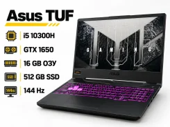 Asus TUF Gaming. 15.6", 5����, ��� 16 ��, ���� 512���, WiFi: 1, Bluetooth: 1, ����������� �� 2��. ����