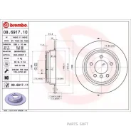���� ��������� BMW 5(E39) -03 ����.298��. (���. 2 ��. ) Brembo 08691711 08691711 ����