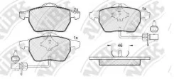 ������� ��������� �������� �������� AUDI A4 95/ A6 97/ Passat B6 156.3x74x20.3��/ ATE / � �������� [178Nibkpn0188W] PN0188W ����