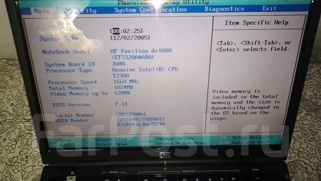 HP Pavilion dv1660se. 14", 1,7����, ��� 1024 ��, WiFi: 1, ����������� �� 1��. ����