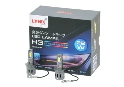 ����� ������������ (2 ��. ) (LED H3 22W 12V PK22s 2400lm 6500K) LYNXauto [LD10355] LD10355 ����