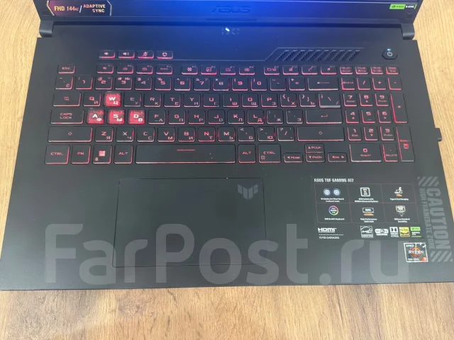 Asus TUF Gaming A17. 17.3", 3,3����, ��� 16 ��, ���� 1 000���, WiFi: 1, Bluetooth: 1, ����������� �� 6��. ����