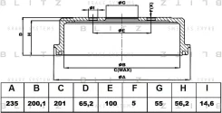 ������� ��������� Toyota Carina E Sedan Sportswago Blitz BT0114 BT0114 ����