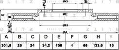���� ��������� Citroen C4 Coupe I II DS4 DS5 Blitz BS0405 BS0405 ����