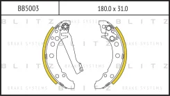 ������� ��������� ���������� AUDI 100 80 A2 Coupe Blitz BB5003 BB5003 ����