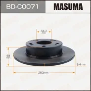 ���� ��������� 2�� Honda Accord 2�� Masuma BD-C0071 BDC0071 ����
