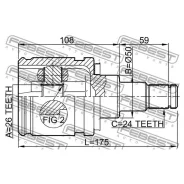 ���� ���������� 26x50x24 | ����� ��� | Febest 0111-AZT250LH 0111AZT250LH ����