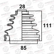������� ������� ����� Avantech BD0116 02-159 Toyota LAND Cruiser 90, Hilux SURF 180 BD0116 ����