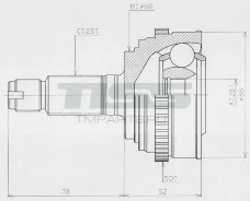 ���� ������� GMB GJ05570A HO054A50 Honda Civic ES1 EU1 D15B 00-ABS GJ05570A ����