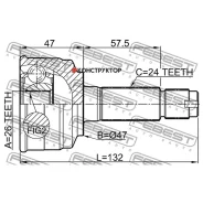 ���� �������� 26x47x24 | ����� ����/��� | Febest 0110075 0110075 ����