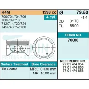 ������� (STD/ �������� 4 ��) Renault Duster 10- / Kangoo 97-07 K4M Teikin 70600STD 70600STD ����
