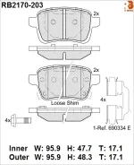 �������� ��������� ������� R Brake R Brake RB2170203 RB2170203 ����