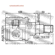 ���� ���������� 26x50x24, ����� ��� Febest 0111AZT250LH 0111AZT250LH ����