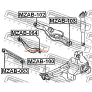 ����������� ������ ����, ��� ����/��� Febest MZAB102 MZAB102 ����