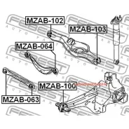 ����������� ������ ����, ��� ����/��� Febest MZAB103 MZAB103 ����