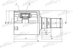���� ���������� ����� 31x36.2x26 FORD Mondeo CA2 07- Patron PCV1492 PCV1492 ����