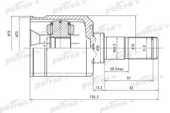 ���� ���������� 25x35x30 Hyundai Elantra/Lantra 00- Patron PCV1516 PCV1516 ����
