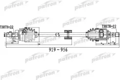 ������� �������� ���� ������ 22x919x51,2x22 OPEL Corsa D 1.0 1,2 06- ���� Patron PDS0527, ������ PDS0527 ����