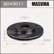 ���� ��������� Masuma, ��������, ������/�����, ��� Hyundai Accent, 1 ��, ���. BD-K3011 ��������� �� �������� 2 �� BDK3011 ����