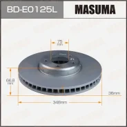 ���� ��������� Masuma, ��������, �����, ��� BMW 5-Series (F11) / 6-Series (F13), 1 ��, ���. BD-E0125L BDE0125L ����
