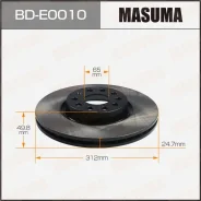 ���� ��������� Masuma, ��������, ������/�����, ��� Volkswagen Passat, 1 ��, ���. BD-E0010 BDE0010 ����