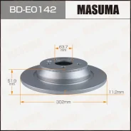 ���� ��������� Masuma, ������, ������/�����, ��� Ford Mondeo, 1 ��, ���. BD-E0142 ��������� �� �������� 2 �� BDE0142 ����