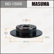 ���� ��������� Masuma, ������, ������/�����, ��� Toyota Crown, 1 ��, ���. BD-1555 ��������� �� �������� 2 �� BD1555 ����