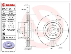 ���� ��������� (�������) Mercedes-Benz M-Class 05-11 / R-Class 05-13 Brembo 09R10411, �������� 09R10411 ����