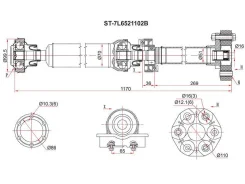 ��� ��������� RR VW Touareg 02-10 3,0 AT/Cayenne 02-10 3,0 AT/MT SAT ST7L6521102B, ������ ST7L6521102B ����