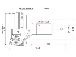 ���� (�������/ �����) Toyota Crown 95-01 / Mark II 92-04 SAT TO093A, �������� TO093A ����