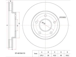 ���� ��������� (�����) Mitsubishi Lancer 07-17 / Galant Fortis 07-15 / Lancer Evolution 07-17 SAT ST4615A115 ST4615A115 ����
