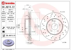 ���� ����. ���. ����. [295x28] 5 ���. Brembo 09. A613.51 09A61351 ����