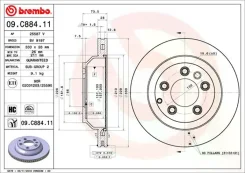 ���� ����. ���. ����. [330x28] 5 ���. Brembo 09. C884.11 09C88411 ����
