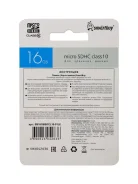 ����� ������ micro SDHC Smartbuy, 16 ��, ����� 10, � ��������� SD ����