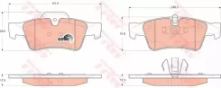 ������� ����. ���. Mercedes W164 2.8-5.0/63AMG 07/05-/ W251 2.8-5.0/63AMG 01/06-/X164 3.2-5.0/CDI 09/06- TRW GDB1643 GDB1643 ����