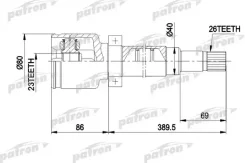 ���� ����� ���� �-�� 26x40x23 FORD: Focus 98 - 04, Focus ��������� 99 - 04 ���� 1.8, 2.0, 1,8TD Patron PCV5011 PCV5011 ����