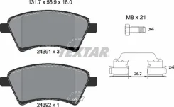 ������� ��������� �������� ������ FIAT:Sedici 06.06-, Suzuki:SX4 06.06- � ������������� ��������� Q+ Textar 2439101 2439101 ����
