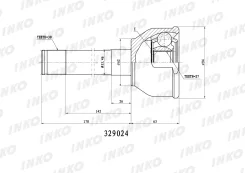 ���� ������� 30/27 (�������) Toyota Hilux II (RN6_, RN5_, LN6_, YN6_, YN5_, LN5_) 2.4 D (58 kW) 1995.03- INKO 329024, �������� 329024 ����