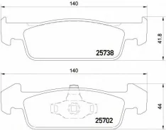������� ��������� �������� (�������) Renault Logan II (L8_) 1.6 04.2014 - Dacia Sandero II 1.6 11.2012 - Brembo P68060, �������� P68060 ����