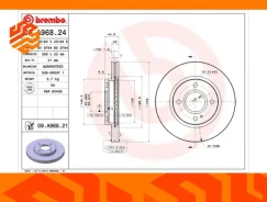 ���� ��������� Brembo 09A96821 ��������, �����/������ 09A96821 ����