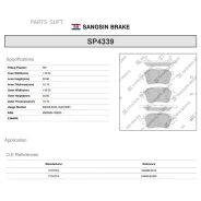 ������� ������ Toyota C-HR 19- SP4339 Sangsin Brake SP4339 SP4339 ����