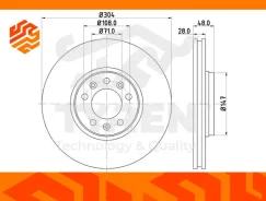 ���� ��������� Tyren TYR1017141 ��������, �����/������ TYR1017141 ����