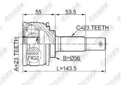���� �������� /TI-GUAR ��� Toyota Starlet EP70 NP90 1980- /23*56*23; TG-9503; (JCT0042 TO-003 0110-003) 4342010091 16237 Tiguar TG9503 TG9503 ����
