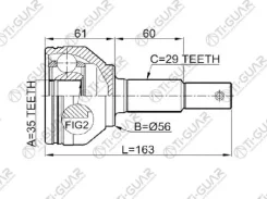 ���� �������� /TI-GUAR ��� Nissan X-Trail T31 2009-, Dualis KJ10, KNJ10 2007- /35*56*29; TG-7495; 0210J1020 320096 39100JA010 39101JD52B NI095 Tiguar...