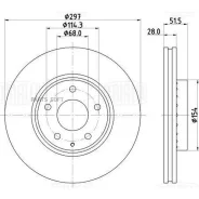 ���� ����. ��� �/� Mazda CX-5 (11-)/(17-)/6 (12-) �����. d=297 (�����. ) | ����� | Trialli DF084512 DF084512 ����