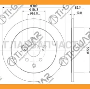 ���� ��������� /������ /TI-GUAR ��� Toyota Highlander #SU50 Kluger 2013-2016, Lexus RX350 2009-2015; 309/10��; TG-42431-0E020 RN1473 424310E020 424314...