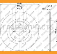 ���� ��������� /�������� /TI-GUAR ��� Toyota Camry #SV70 2017-, RAV 4 #A50 2018; 305/28��; TG-43512-33150 RN2068 4351206170 4351206180 [TG4351233150...