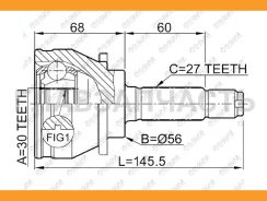 ���� �������� /TI-GUAR ��� Subaru Legacy 1989-1995, Forester SF5, SF9, EJ20 1997-2002, Impreza 1992-1995 /30*56*27; TG-9108; 28021AA023 28021AA501 CO7...