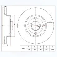 ���� ��������� �������� Nissan March 92-97 (214 *15 *4x100) ����������� 4020641B05 ����