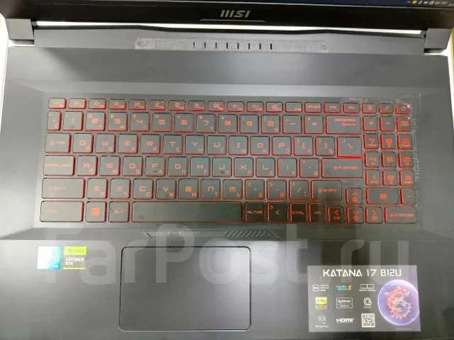 MSI Katana 17 B12UCX. 17.3", 2����, ��� 8 ��, ���� 512���, WiFi: 1, Bluetooth: 1 ����